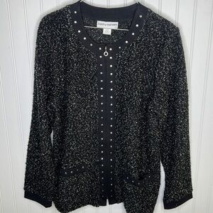 Cathy Daniel Zip Up Cardigan Size Large
